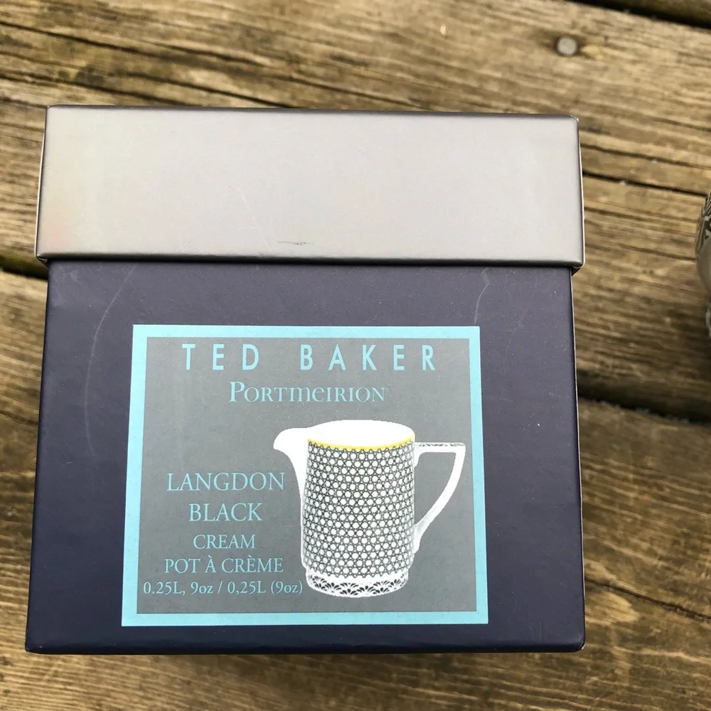 Ted Baker Langdon Black Portmeirion Creamer -In Box